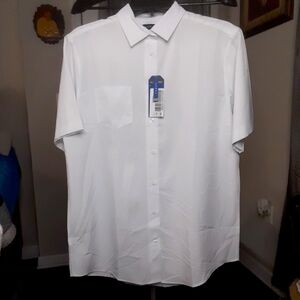 NWT NAUTICA WHITE COLLAR SHIRT SIZE 18/20 HUSKY